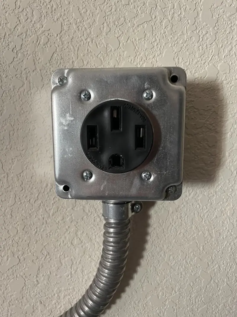 NEMA 14-50 outlet installed for Smart Home Electrical in Carpentersville